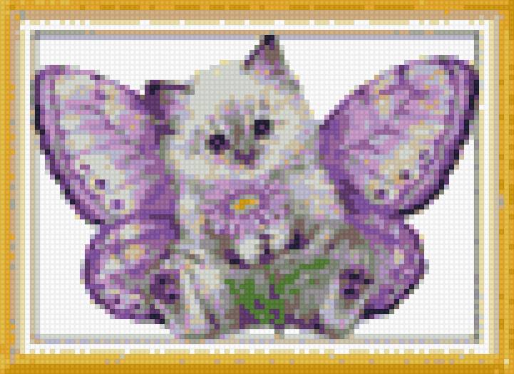 киска с цветком - предпросмотр