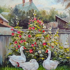 Схема вышивки «Geese.»