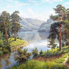 Схема вышивки «пейзаж»