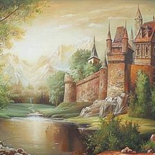 Схема вышивки «Старый замок»