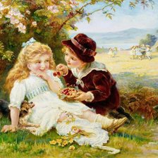 Схема вышивки «Сладкие ягоды. Фредерик Морган»