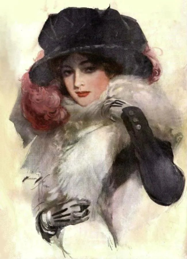 Портрет девушки. Харрисон Фишер - 19 век, живопись, девушка, портрет - оригинал