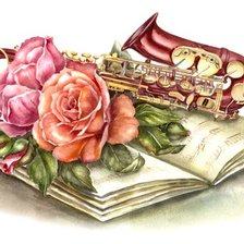 Схема вышивки «saxofon»