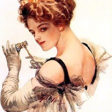 Схема вышивки «Портрет дамы. Харрисон Фишер»