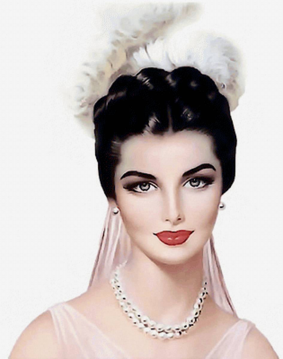 Портрет девушки - портрет, ретро, девушка - предпросмотр