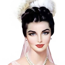 Схема вышивки «Портрет девушки»