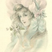 Схема вышивки «Винтажная открытка»