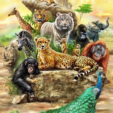 Схема вышивки «мир животных»