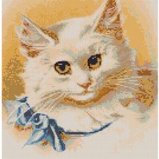 Схема вышивки «киса с бантом»