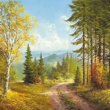 Схема вышивки «пейзаж»