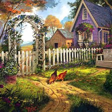 Схема вышивки «Летний домик»