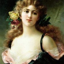 Схема вышивки «Портрет девушки.Эмиль Вернон»