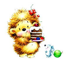 Схема вышивки «Ёжик»