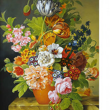 Схема вышивки «Цветы в вазе»