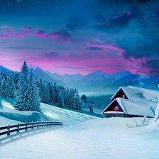 Схема вышивки «Зима»