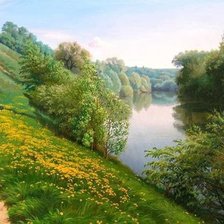 Схема вышивки «пейзаж»