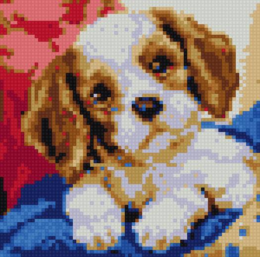 щенок - схема для подушки - предпросмотр