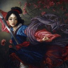 Схема вышивки «Девушка»