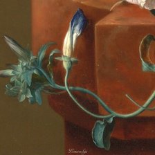 Схема вышивки «ЯН ВАН ХЕЙСУМ. БУКЕТ ЦВЕТОВ В ТЕРРАКОТОВОЙ ВАЗЕ С ГНЕЗДОМ-10»