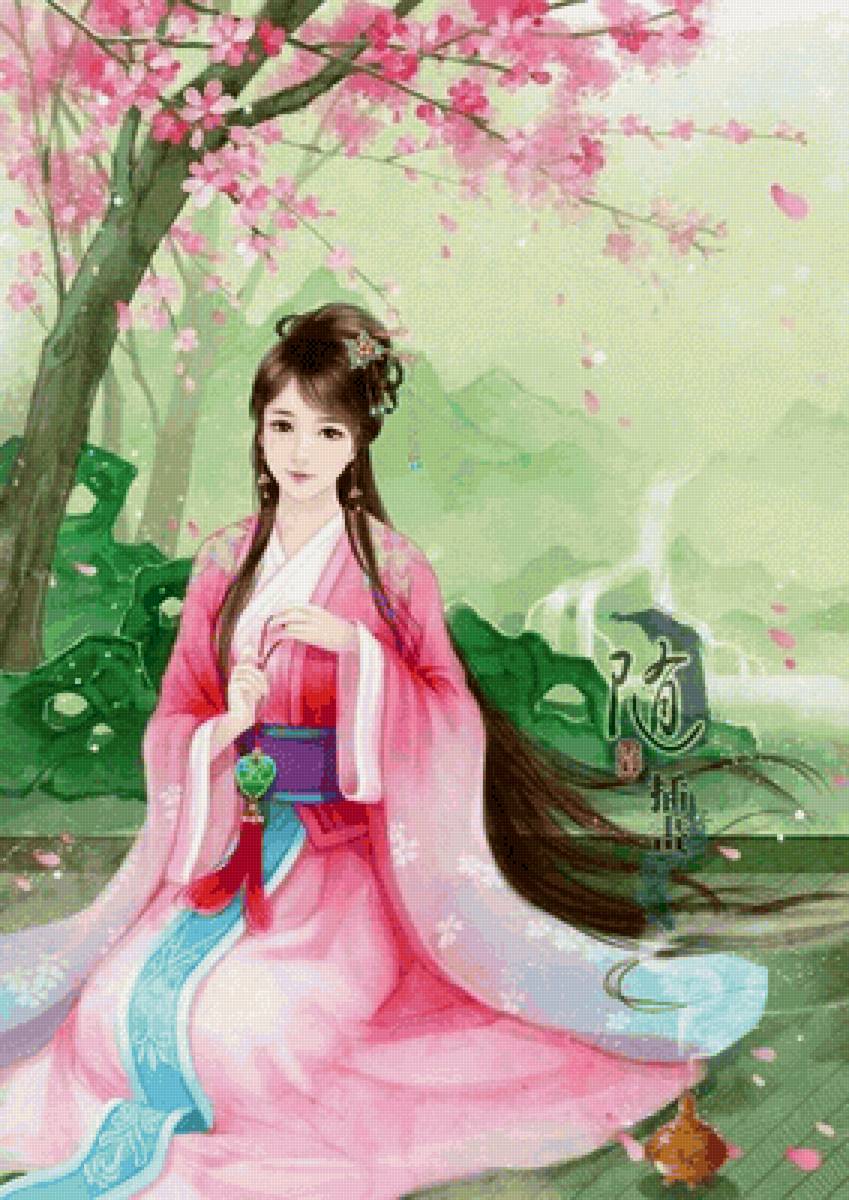 Девушка - иллюстрация, сказка, фэнтези - предпросмотр