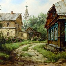 Схема вышивки «Дома»