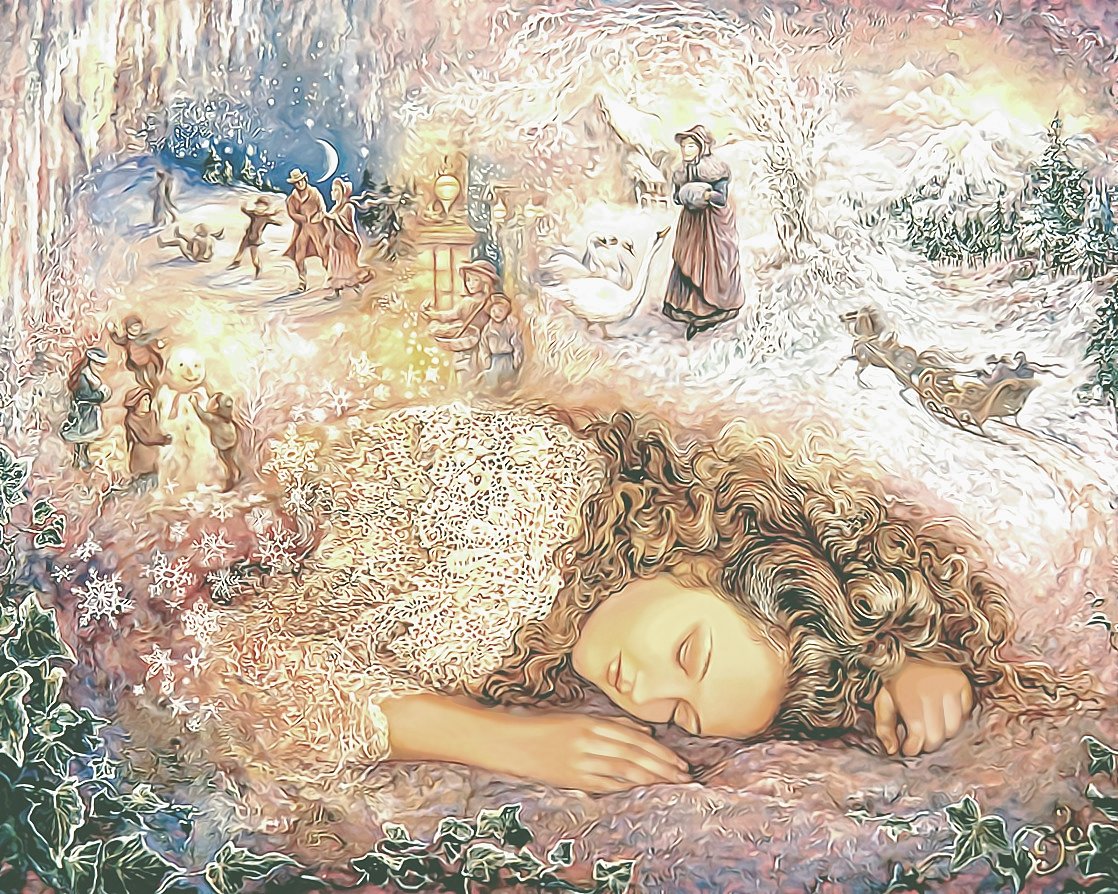 Зимний сон - сон, зима, жозефин уолл, девушка, люди - оригинал