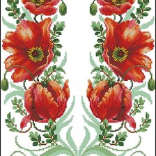 Схема вышивки «Маки»