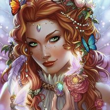 Схема вышивки «Принцесса  и феи»