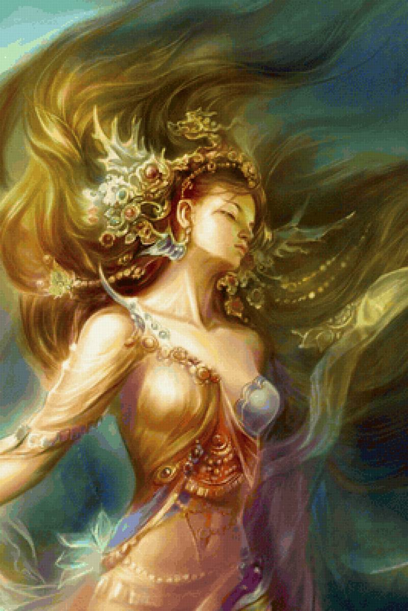 Девушка - иллюстрация, сказка, фэнтези - предпросмотр