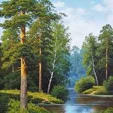 Схема вышивки «пейзаж»