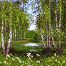 Схема вышивки «пейзаж»