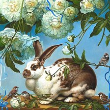 Схема вышивки «кролик»