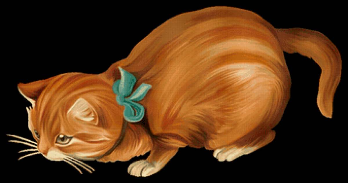 кошка - кошка, бантик - предпросмотр