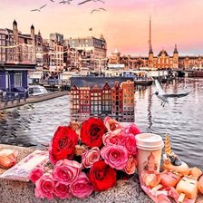 Схема вышивки «Розы у воды»