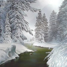 Схема вышивки «зима»