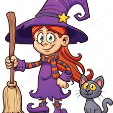 Схема вышивки «ведьмочка»