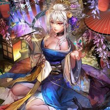 Схема вышивки «Японская девушка»