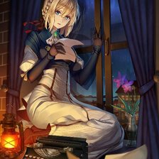 Схема вышивки «Вайолет Эвергарден»