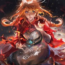 Схема вышивки «Девушка»