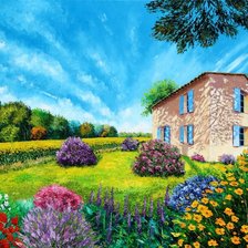 Схема вышивки «Домик»