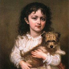 Девочка с собачкой. Seymour Joseph Guy