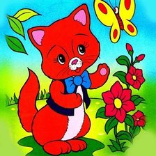 Схема вышивки «киса»