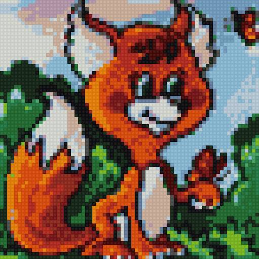 лисенок - схема для подушки - предпросмотр