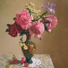 Схема вышивки «Линдл Басс. Букет»