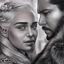 Схема вышивки «дейнерис и джон сноу»