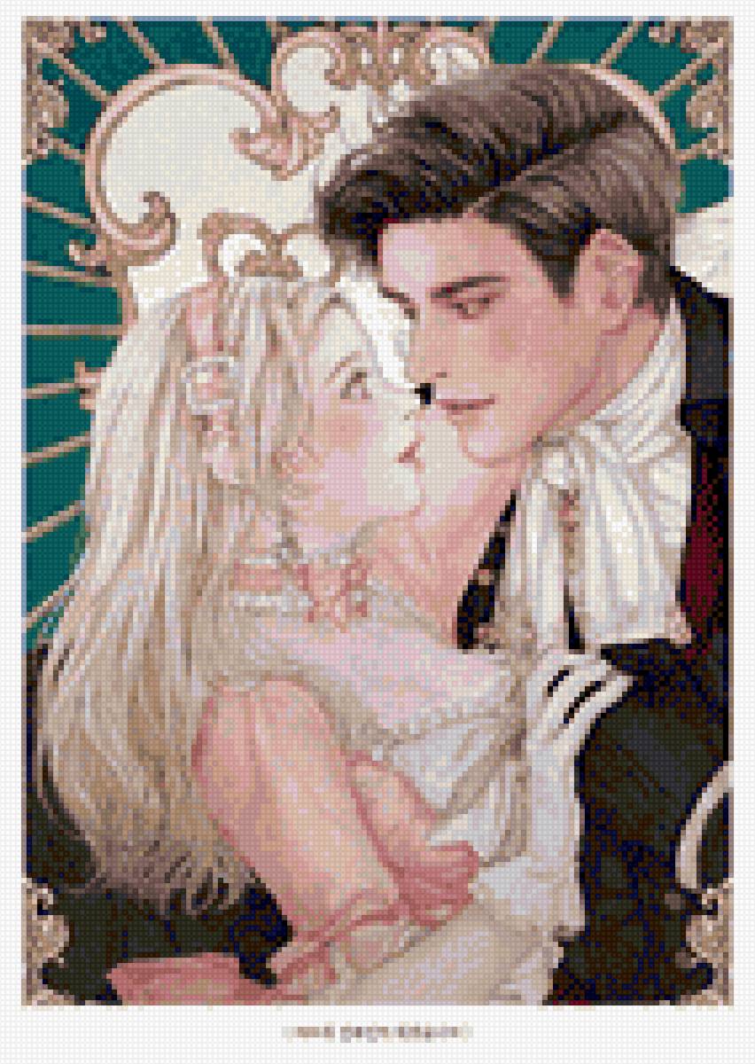 Влюбленные - фэнтезм, парень, девушка, бал, любовь - предпросмотр