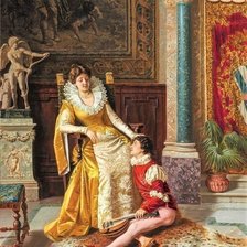 Схема вышивки «Королева и музыкант»