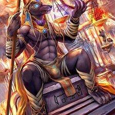 Схема вышивки «Анубис»