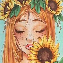 Схема вышивки «ROSTRO GIRASOLES»