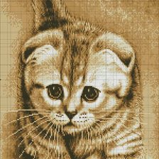 Схема вышивки «котенок»